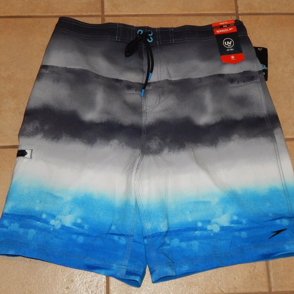 NWT $59 SPEEDO Gray Volley 20" Swim Trunks XXL UV - Picture 1 of 2